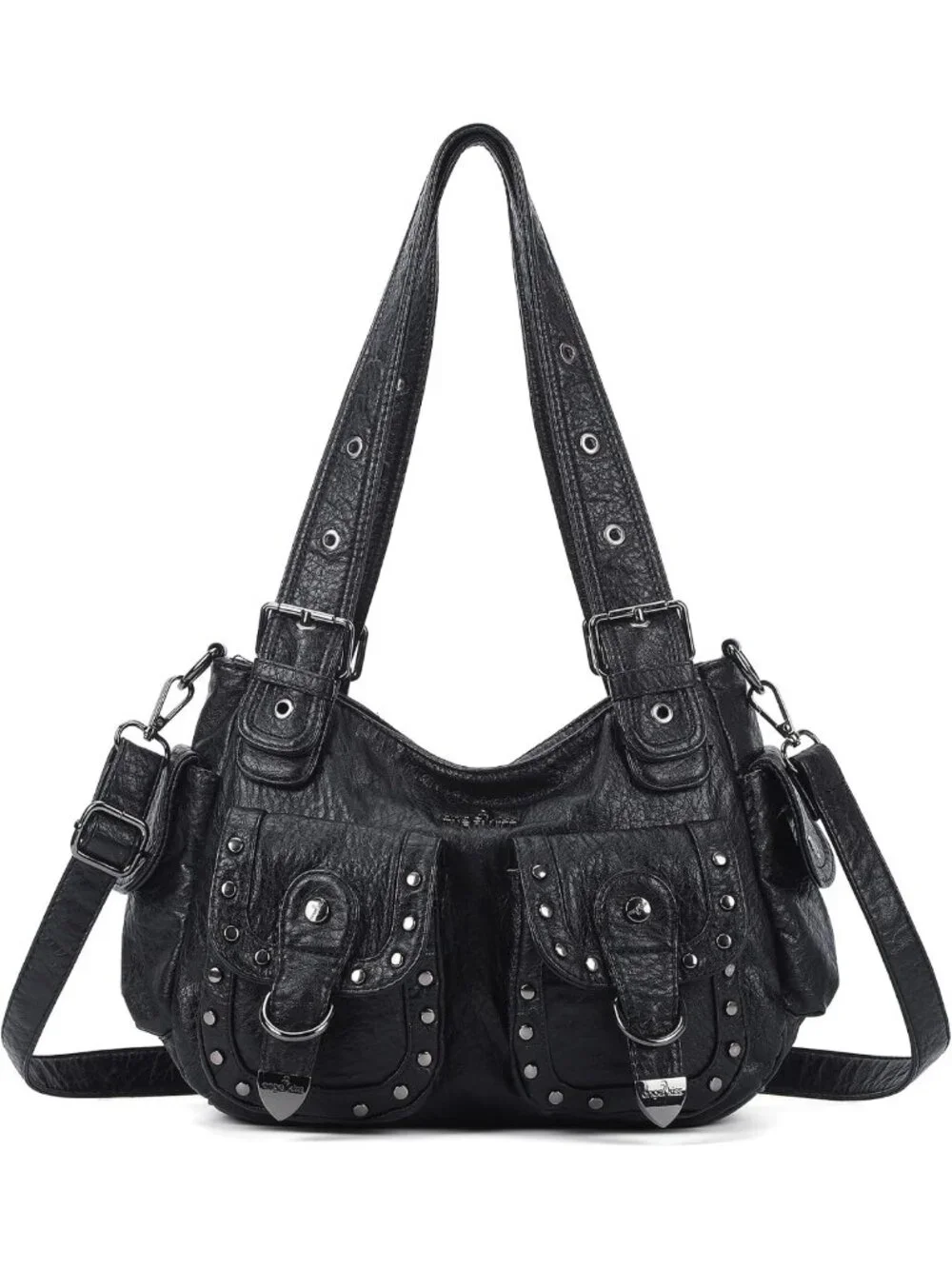 Stylish Multi-Pocket Hobo Bag for Women | Studded Shoulder Tote | Y2K Fashion